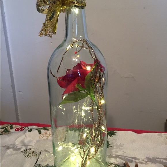 Enchanted 🌹 wine bottle lantern - Picture 2 of 8